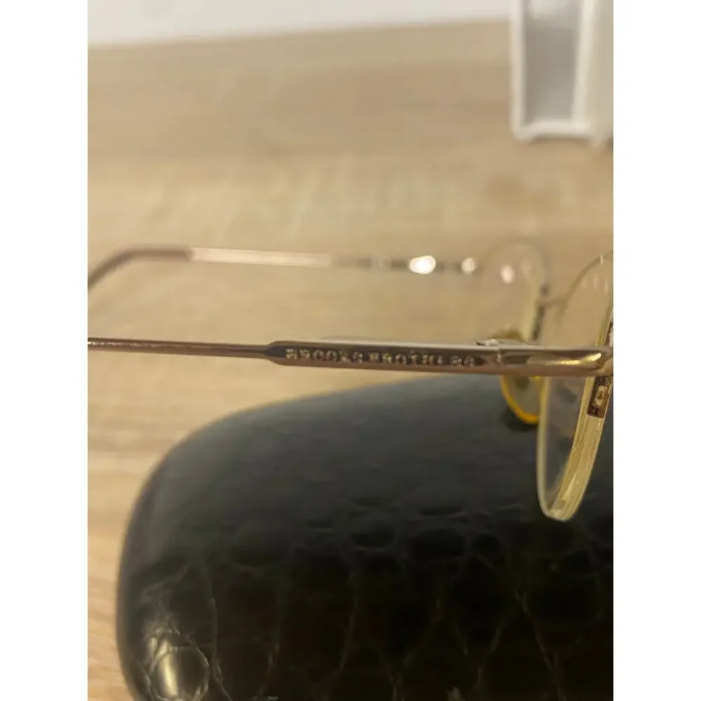 Brooks Brothers BB211 Eyeglass Frames Gold Oval 51-19-135 Made in Japan